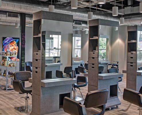 Commercial Interior construction for upscale hair salon